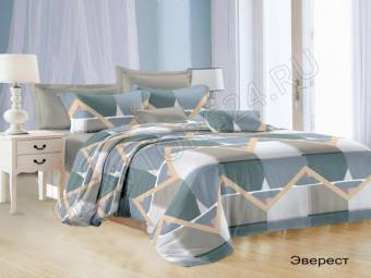 КПБ 1,5сп Satin collection Микросатин ЭВЕРЕСТ Под143*215+Пр145*215+2Нав(70*70)
