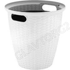 Кашпо InGreen Rattan D 328мм 20л с внутренним горшком 11 л, белоснежный жасмин