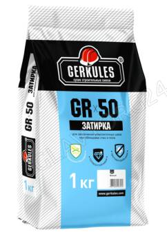 Затирка Цементная GERKULES GR-50 GRC.01 Белый 1кг (18шт)