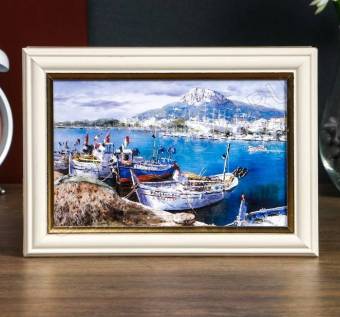 Ключница "Белые лодочки" 15х21 см молочный дуб МИКС 4209529