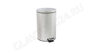Контейнер д/мусора 30,0л круг с педалью нерж с доводчиком