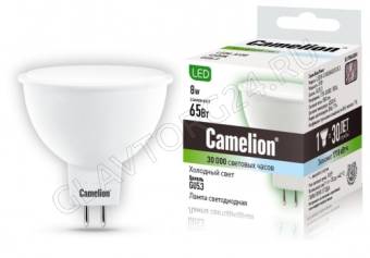 Лампа светод. Camelion LED8-S108/830/GU5.3 (8Вт 220В)