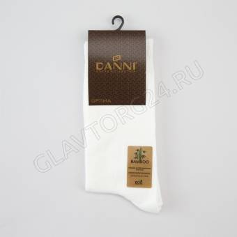 Носки мужские классические бамбук DANNI OPTIMA р-р 39-42(25-27) белый