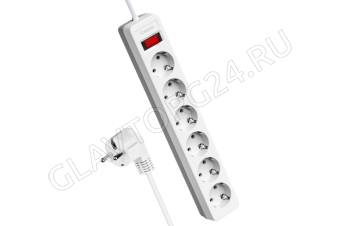 Сетевой фильтр КОСМОС 1,8м 6гн З/К белый