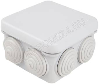 Коробка распаячная ОП 7 вводов IP 55 белая (аналог 190422) 67030Б ТУСО 70х70х40мм