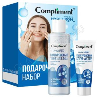 ПН Compliment INTENSIVE HYALURON №2001 (Гиалурон тоник для лица, 200мл + крем-актив для лица, 50мл)