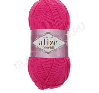 Пряжа "Cotton Gold" 55% хлопок, 45% акрил, 330м/100гр (149 фуксия) 2457207