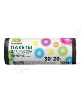 Мешки д/мус.30л*20шт Пакман/120шт МП