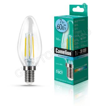 Лампа светодиодная Camelion LED7-C35-FL/845/E14 7Вт 220В