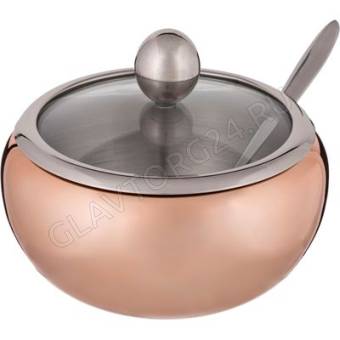 САХАРНИЦА С ЛОЖКОЙ 560 МЛ.ДИАМЕТР=12 СМ.ВЫСОТА=10 СМ/36 арт. 912-022