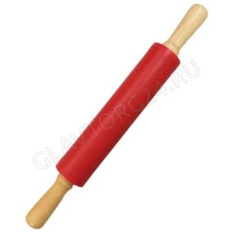 Скалка 43*5.4см, силикон/дерево JENNA JN-00441