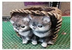 Сувенир Котята  в корзинке 15*15см