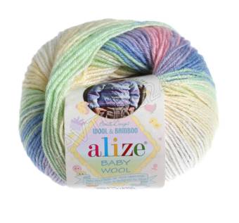 Пряжа "Baby Wool Batik" 40% шерсть, 40% акрил, 20% бамбук 175м/50гр (4004) 1278556