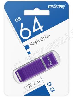 Модуль памяти 64Gb USB 2.0 SmartBuy Quartz фиолетовый