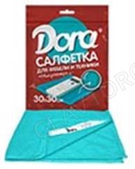 Салфетка из микрофибры Dora "Для мебели и бытовой техники", 30х30см (80)