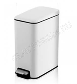 Контейнер д/мусора 5,0л прямоуг с педалью белый с доводч. 140*285*305мм 140*285*305мм белое/6