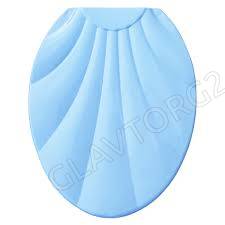 Сиденье для унитаза "Ракушка" с крышкой (голубой) СГ72-92