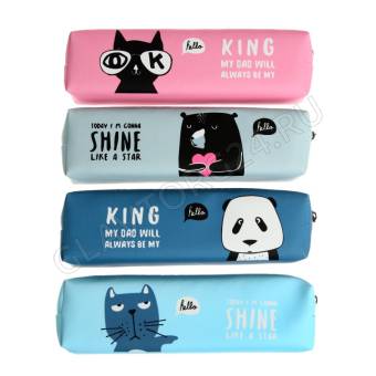 Пенал школьный на молнии МИКС Зверьки   7470812