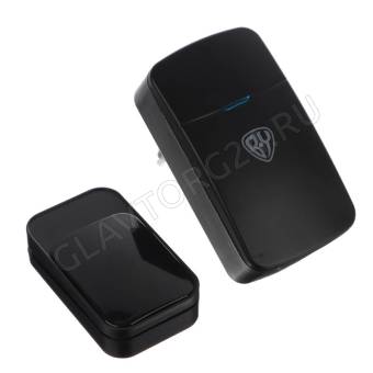 Звонок беспроводной BY Кинетик 38 мелодий 1 кнопка черный