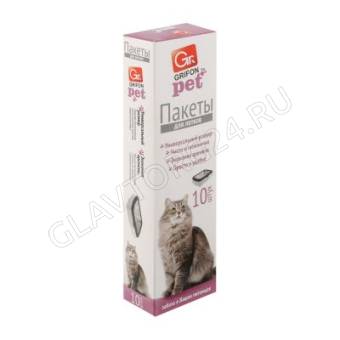 Пакеты для кошачьих лотков GRIFON, 45х30х29,5см, 15мкм, 10шт 301-005