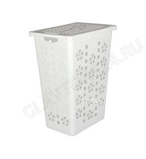 Корзина для белья "Виолетта" 30л белый/6шт