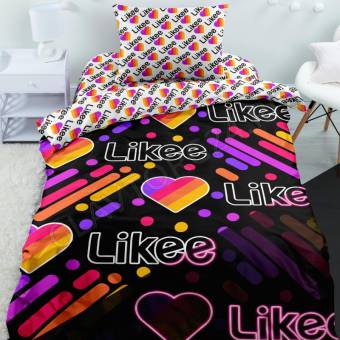 КПБ Детский Likee Neon Поплин Black Likee 16512-1/16513-1 Под143*215+Пр150*214+Нав(70*70)