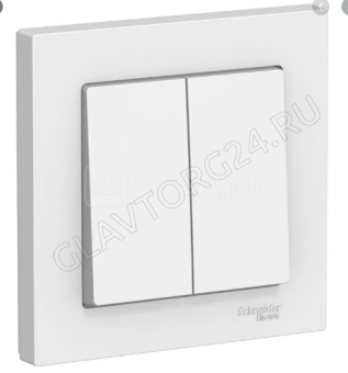 Выключатель 2-кл. СП AtlasDesign 10А IP20 (сх. 5) 10AX в сборе бел. SchE ATN000152