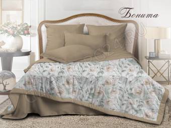 КПБ 2сп с одеялом-покрывалом БОНИТА Микросатин Од-покр172*205+Пр220*240+2Нав(70*70)