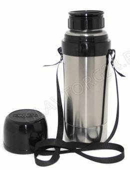 Термос 1,0л "Дорожный" с узким горлом на ремне арт. 1с668