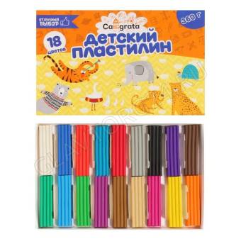 Пластилин 18цв 360г Calligrata классический 5400732