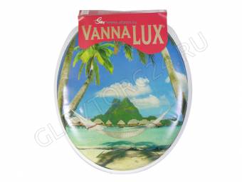 Сиденье д/унитаза мягкое с фото Райский остров/17