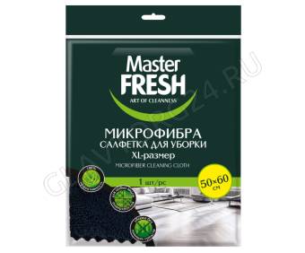 Мастер Фреш Салфетка МИКРОФИБРА 50*60см XL-size ЧЕРНАЯ  /60