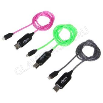 Кабель USB штекер-Lightning штекер FORZA 1м TPE 2,4А микс