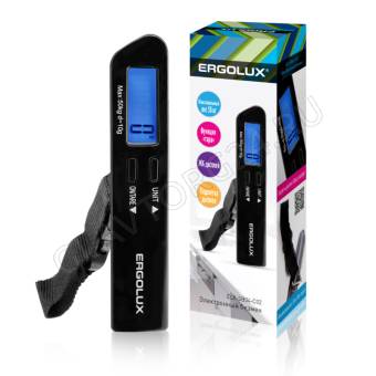 Весы безмен электронные ERGOLUX ELX-SB04-C02 50кг черный