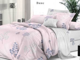 КПБ 1,5сп De Luxe Сатин ВИНС Под143*215+Пр150*215+2Нав(50*70)
