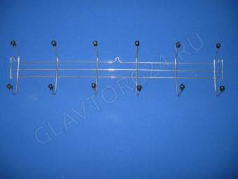 Вешалка д/одежды 6 крючков (71*18*8см) хром АЛТ 06С/10шт