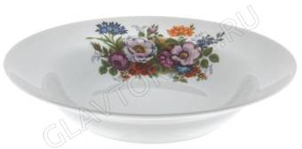 Тарелка глубокая 240 мм Букет цветов Идиллия/12