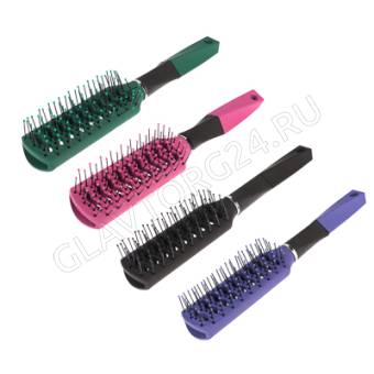 ЮниLook Расческа массажная Грани, пластик, 23.5х4,2см, 4 цвета