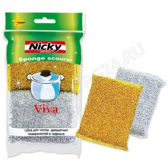 Губки д/тефлона и деликатных поверхностей VIVA 2шт