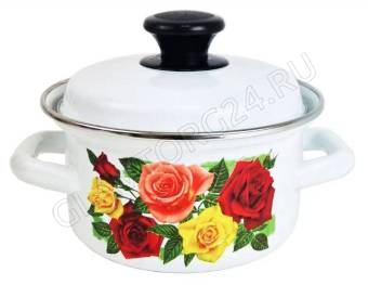Кастрюля цил об 3л, (белая) с декором,арт. 42304-122/6