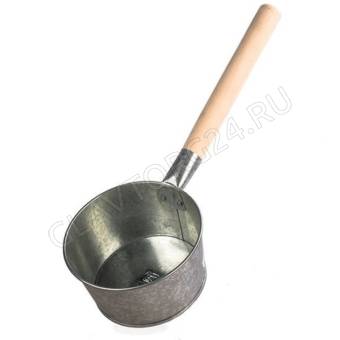 Ковш банный 3 л. с деревянной ручкой