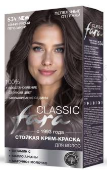 Русс.К.FARA Classic Краска д/волос 534 Темно-русый пепельный