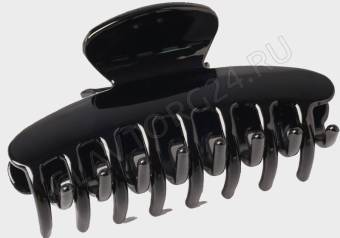 Краб для волос "Глянец" строгая классика, 9,7х4,5 см, чёрный   6970555