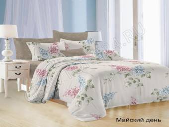КПБ 1,5сп Satin collection Микросатин Майский день  Под143*215+Пр145*215+Нав(70*70)