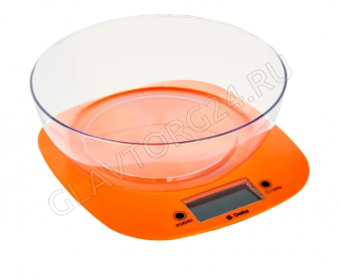 Весы кухонные электронные с чашей DELTA KCE-32 5кг оранжевый