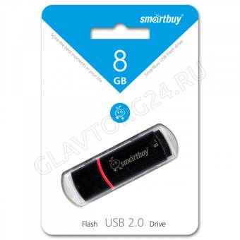 Модуль памяти 8Gb USB 2.0 SmartBuy Crown черный
