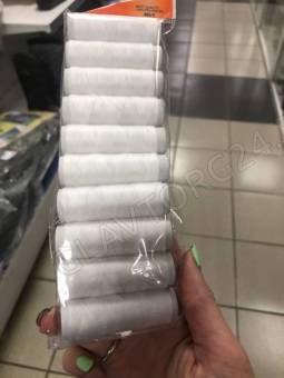 Нитки белые полиэтилен /10шт Выписывать по 10 шт. !!!!