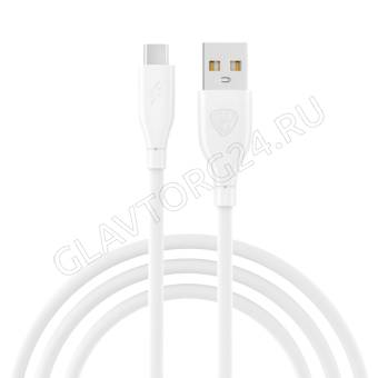 Кабель USB штекер-Lightning штекер HOCO X120 1м прорезиненный 2,4А белый