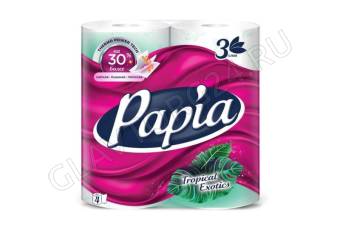 Туалетная бумага Papia 3-х сл.4 рул. ароматиз. Тропическая экзотика/14