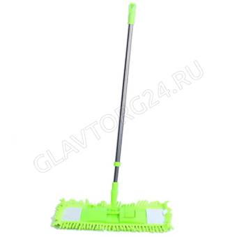 Швабра с насадкой из микрофибры букли, ручка телескоп.120см нерж сталь NP-7212 арт. 444-269
